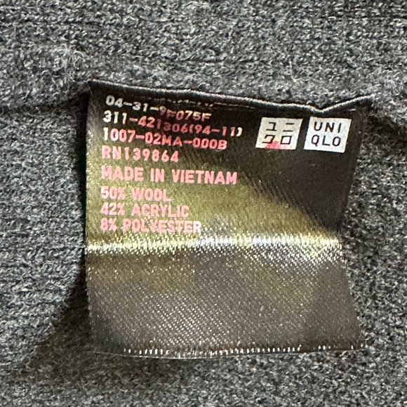 NWT Wool Blend Knit Blazer Jacket Dark Grey S - Picture 5 of 5